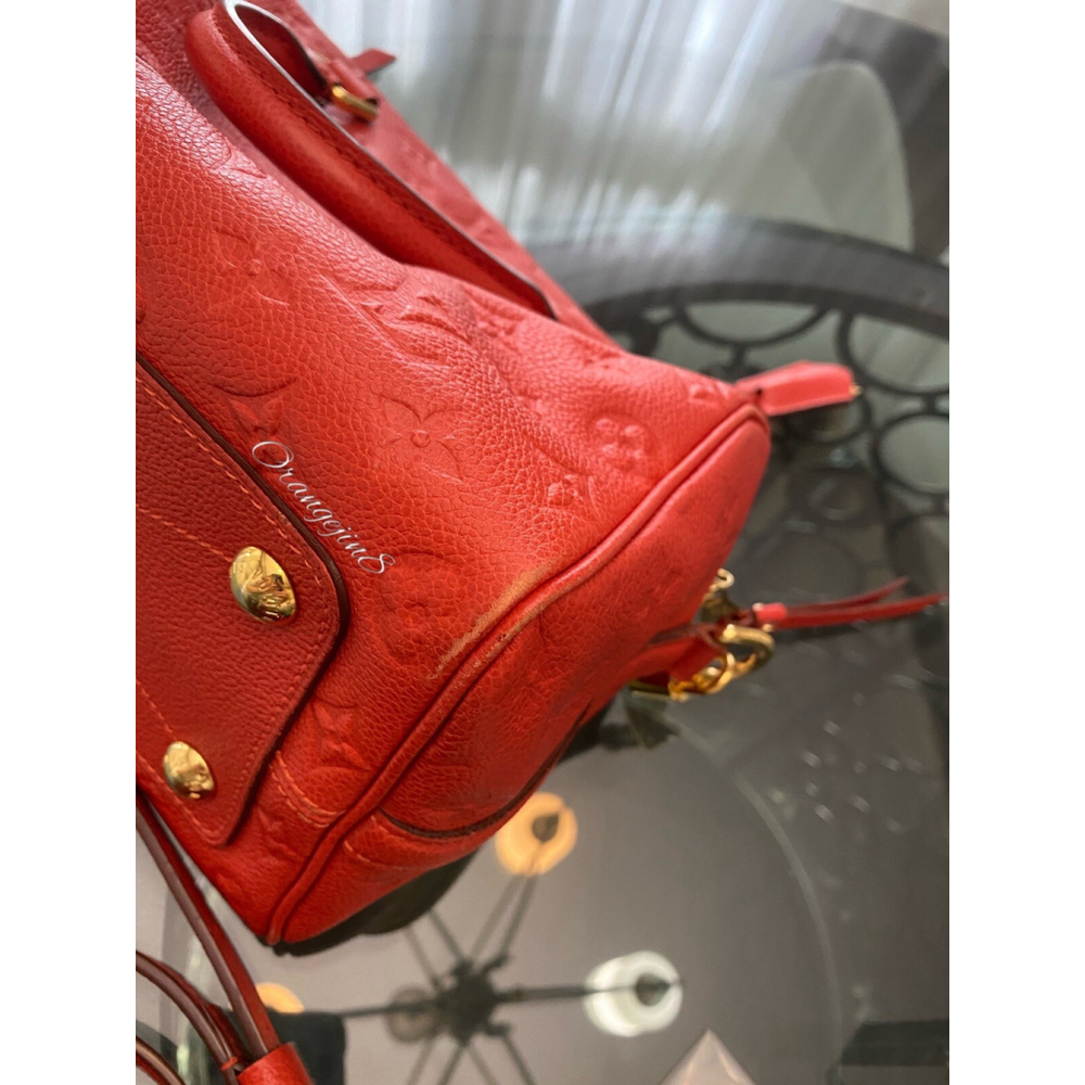 LOUIS VUITTON MONOGRAM EMPREINTE SPEEDY 25 BANDOULIERE RED AUTHENTIC - Picture 10 of 15